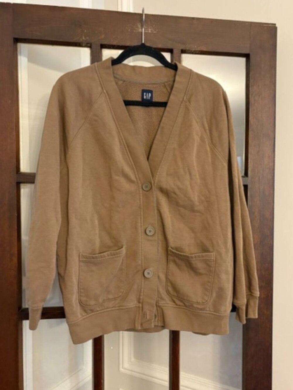 GAP Cotton Blend Cardigan in Brown, Size Small